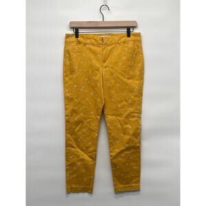 Old Navy Women’s Pixie Floral‎ Pants Yellow Spring Size 8